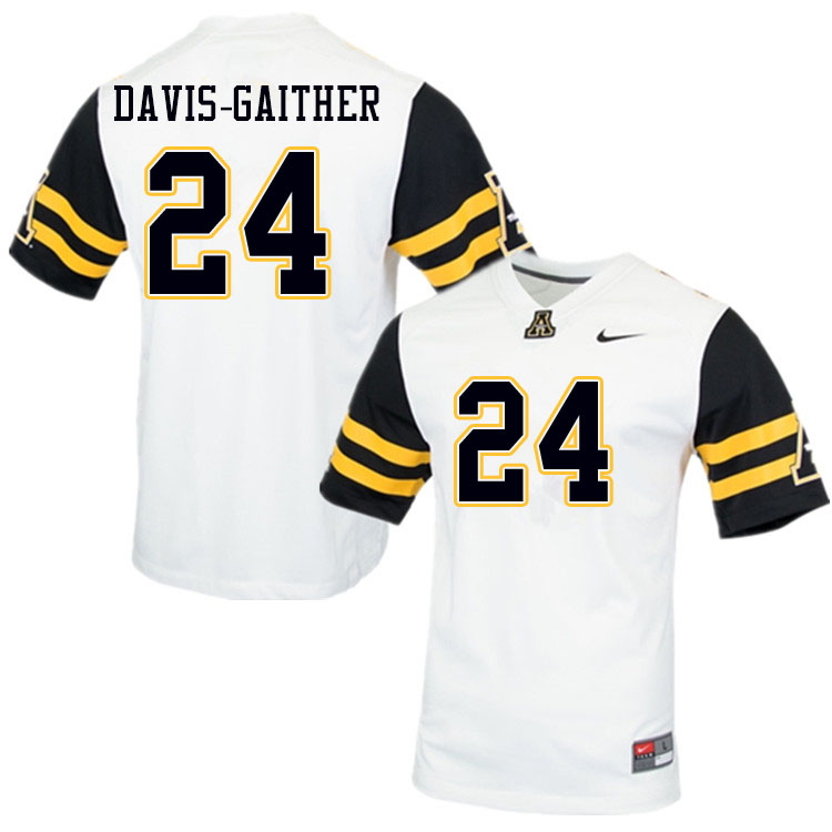 Men #24 Akeem Davis-Gaither Appalachian State Mountaineers College Football Jerseys Sale-White